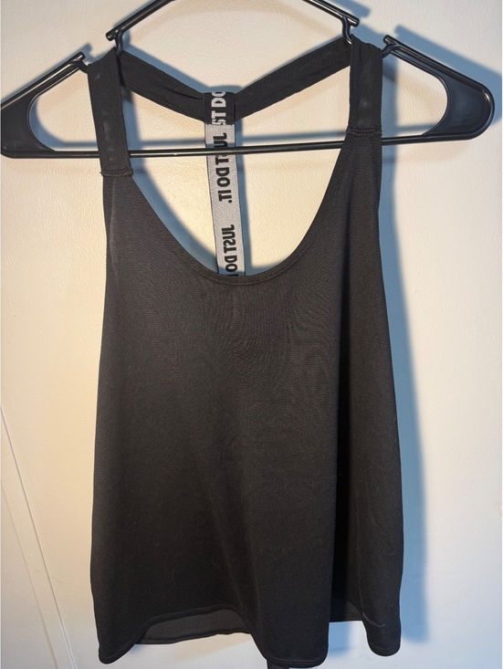 Nike Tops - Nike Dri-FIT Black Racerback Tank Top with 'Just Do It' Strap